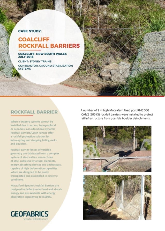 Coalcliff Rockfall Barriers Case Study